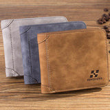 Men's Short Casual Wallet PU Leather Billetera Hombre