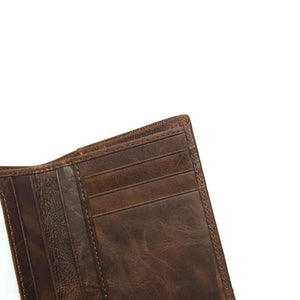Crocodile Men's Leather Wallet Bi-Fold Money Purse Slim Walet