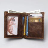 Crocodile Men's Leather Wallet Bi-Fold Money Purse Slim Walet