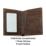 Crocodile Men's Leather Wallet Bi-Fold Money Purse Slim Walet