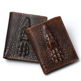 Crocodile Men's Leather Wallet Bi-Fold Money Purse Slim Walet