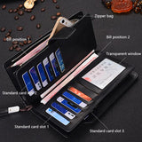 Men's Tri-Fold Wallet Zipper Clutch Phone Bag