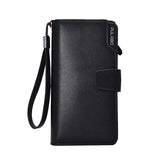Men's Tri-Fold Wallet Zipper Clutch Phone Bag