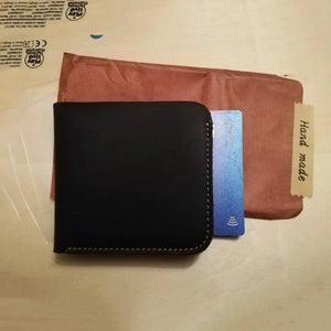 Men Wallets Leather Short Male Purse Vintage Minimalist Wallet