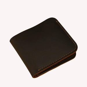 Men Wallets Leather Short Male Purse Vintage Minimalist Wallet