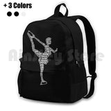 Figure Skating Ice Skate Sports Bag Love Outdoor Hiking Backpack
