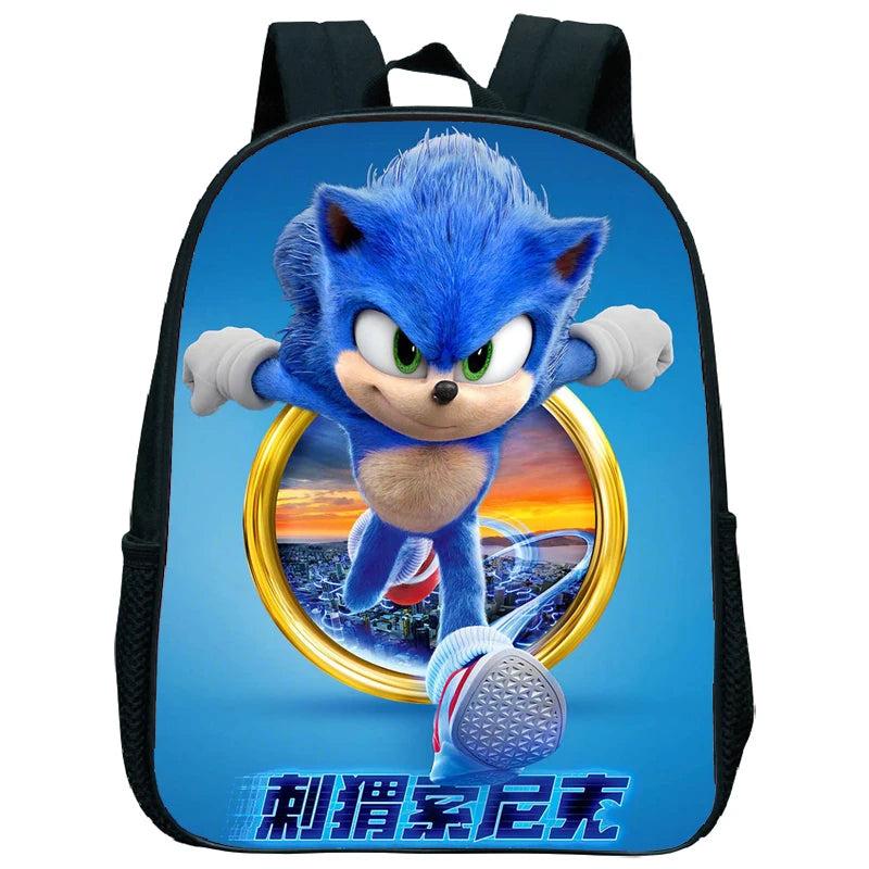 Sonic Cartoon Backpack Kids School Bag Children Kindergarten Daily Rucksack