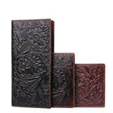 Rich Flowers Vintage Leather Men Wallet