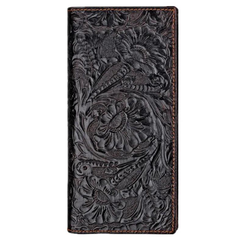 Rich Flowers Vintage Leather Men Wallet