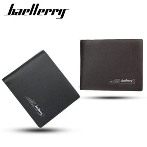 Men Short Wallet Vintage Slim Mens Wallet Business Male Purse PU Leather