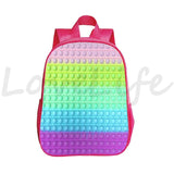 Pink 3D Rainbow Bubble Backpack for Girls 12 Inch