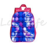 Pink 3D Rainbow Bubble Backpack for Girls 12 Inch