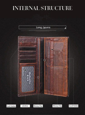 Goats Pattern Leather Men's Wallets High Real Leather Man Purse