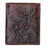 Goats Pattern Leather Men's Wallets High Real Leather Man Purse