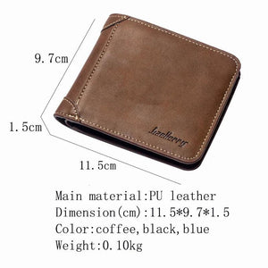 Men's Vintage Style PU Leather Short Wallet