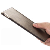 Men's Slim Money Clip Wallet PU Leather ID Windows WBL96