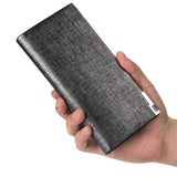 Men's Slim Money Clip Wallet PU Leather ID Windows WBL96