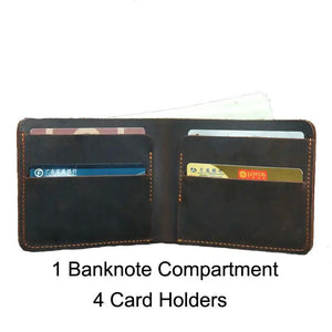 Men's Vintage Leather Wallet Small Purse Money Pouch Gift For Man