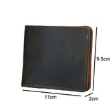 Men's Vintage Leather Wallet Small Purse Money Pouch Gift For Man