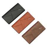 Vintage PU Leather Men's Wallet Purse Long Clutch Bag Male Money Clips