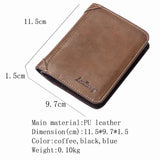 Men's Short Wallet Retro Soft Purses Multifunctional Money Pocket WB49
