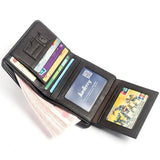 Men's Short Wallet Retro Soft Purses Multifunctional Money Pocket WB49