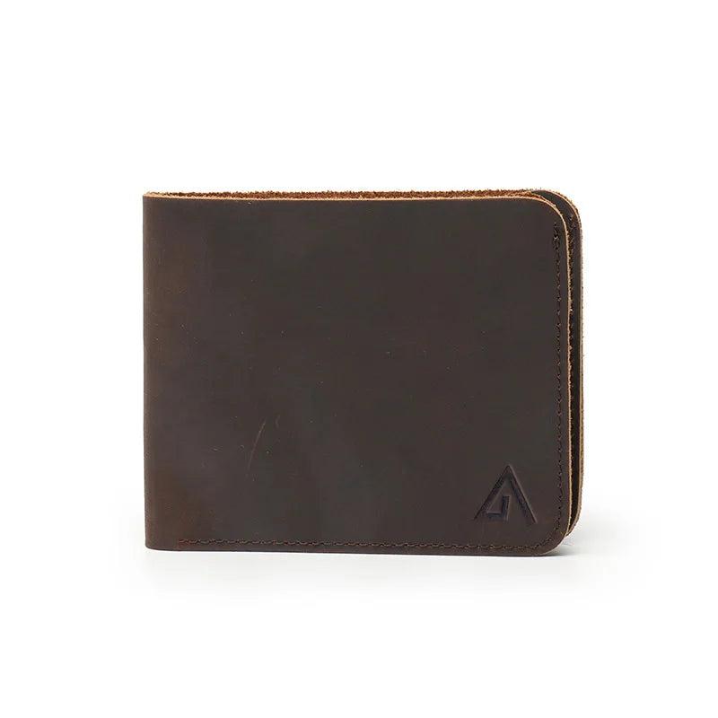 Wallet Men Leather Short Purse Crazy Horse Coffee Money Clips Male Female