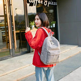 Preppy Style Corduroy School Backpack for Girls