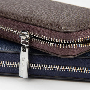 Men's PU Leather Long Wallet Male Clutch B