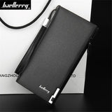 Men's PU Leather Long Wallet Male Clutch B
