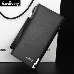 Men's PU Leather Long Wallet Male Clutch B