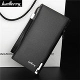 Men's PU Leather Long Wallet Male Clutch B