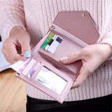 Lychee Pattern Heart-Shaped Pendant Wallet for Women