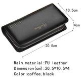 Mens PU Leather Long Wallet Double Zipper Purses WBL45