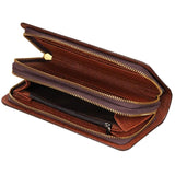 Mens PU Leather Long Wallet Double Zipper Purses WBL45