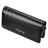 Mens PU Leather Long Wallet Double Zipper Purses WBL45