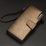 Men Wallets Casual Wallet Men Purse Clutch Bag Leather Long Wallet Hand Bags