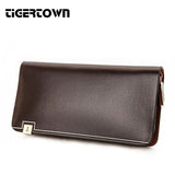 Men's Leather Cowhide Wristbands Handbag Wallet Money Clips