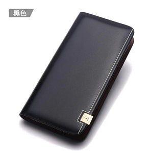 Men's Leather Cowhide Wristbands Handbag Wallet Money Clips