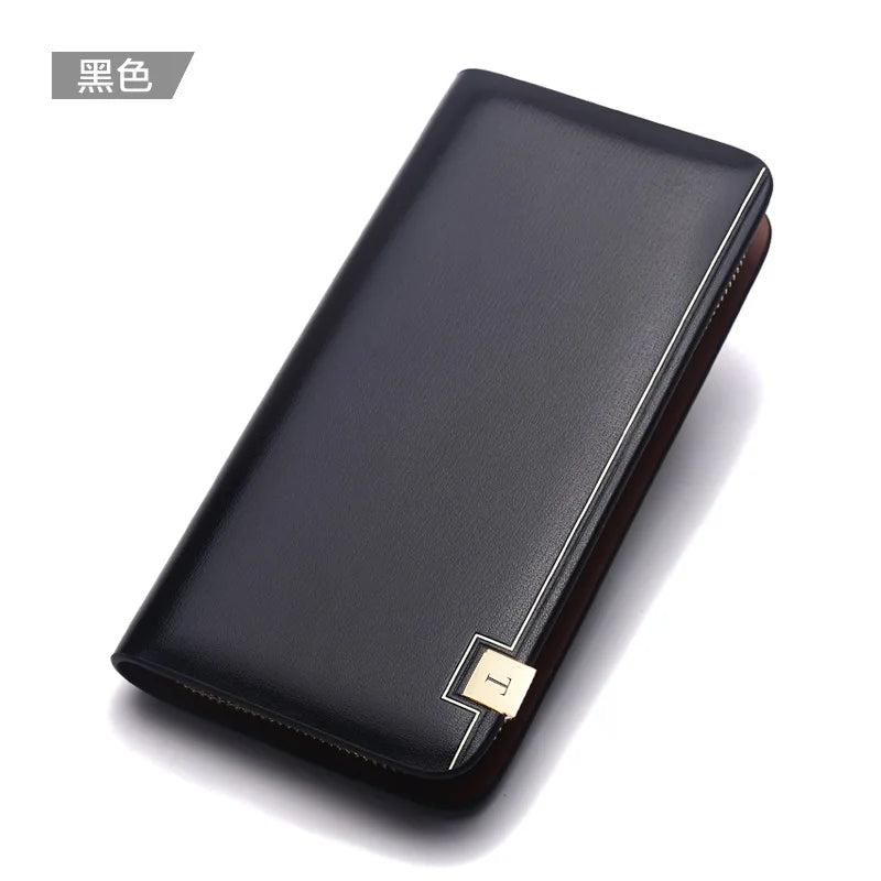 Men's Leather Cowhide Wristbands Handbag Wallet Money Clips