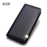 Men's Leather Cowhide Wristbands Handbag Wallet Money Clips