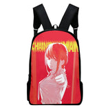 WAWNI Chainsaw Man Zipper Bag Anime Printed Students Backpack Casual School Bag
