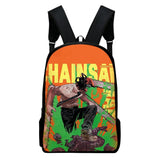 WAWNI Chainsaw Man Zipper Bag Anime Printed Students Backpack Casual School Bag