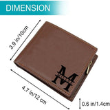 Personalized Monogram Initial Mens Wallet Engraving Name Purse