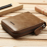 Men's Smart Wallet Anti-lost PU Leather Short Wallet