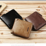 Men's Smart Wallet Anti-lost PU Leather Short Wallet