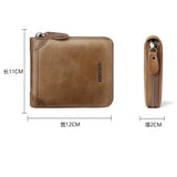 Men's Smart Wallet Anti-lost PU Leather Short Wallet