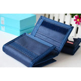 Men's Canvas Student Wallet Zipper Short Magic 3 Fold Men Purse
