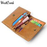 RFID Blocking Card Wallet Men Short Hasp Retro Oil Wax Leather Small Wallet