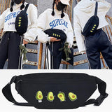 Avocado Sports Print Waist Bag Pouch Travel Passport Money Belt Bag
